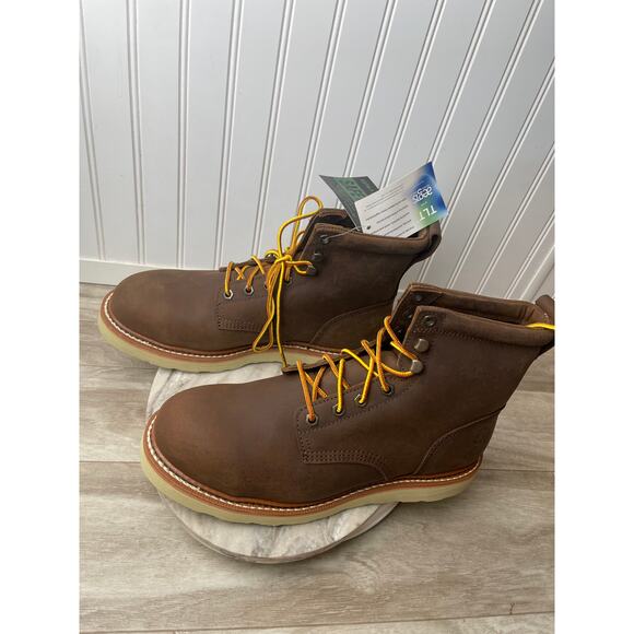 Golden Retriever 2952 Steel Toe Buffalo Leather Work Boots New Mens 12W Brown EH main image 4